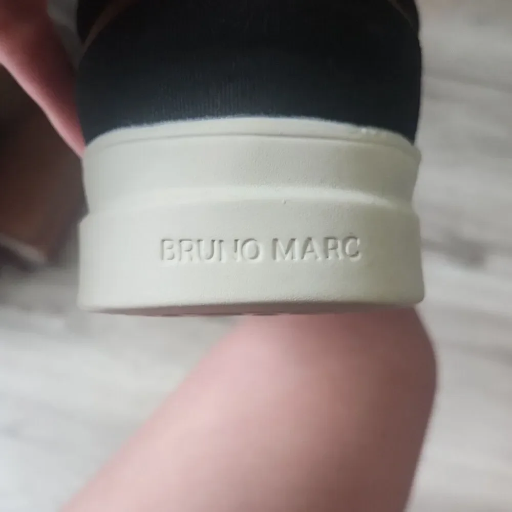 Bruno Marc Mens Canvas Sneakers Black Lace Up Casual Shoes Size 9.5 NWOD - Picture 3 of 6